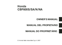 Honda CBF600 - Owners manual 2008 EN 